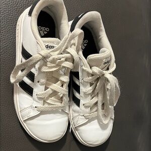 Adidas Kids Classic White and Black Sneakers